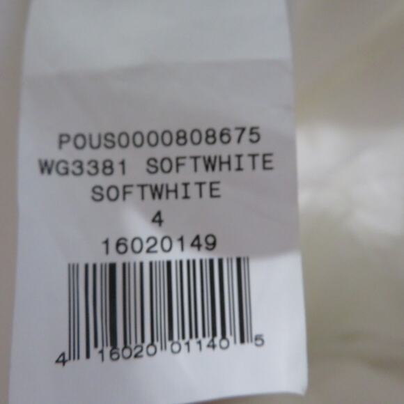 Galina Womens 4 Soft White Strapless Lace Gown with Ribbon Detail Small Train - Picture 10 of 11